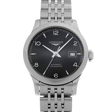 ロンジン レコード L2.321.4.56.6 ブラック レディース 時計 【新品】【wristwatch】