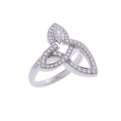 ハリー ウィンストン リリークラスターリング シルバー FRDPMQRFLC-055 Pt950プラチナ レディース ジュエリー 【中古】【jewelry】