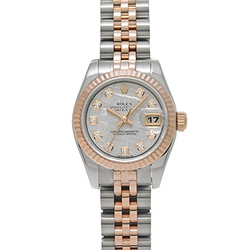 ロレックス デイトジャスト 179171G メテオライト/ダイヤモンド レディース 時計 【中古】【wristwatch】