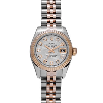 ロレックス デイトジャスト 179171G メテオライト/ダイヤモンド レディース 時計 【中古】【wristwatch】