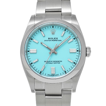 ロレックス オイスターパーペチュアル 36 126000 ターコイズブルー メンズ 時計 【中古】【wristwatch】
