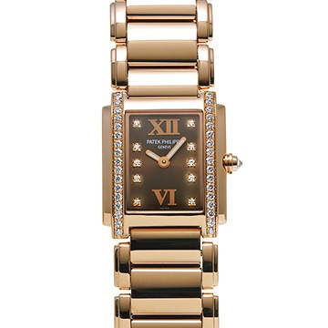 パテック フィリップ Twenty-4 4908/11R-010 チョコレートドリーム/ダイヤモンド レディース 時計 【中古】【wristwatch】