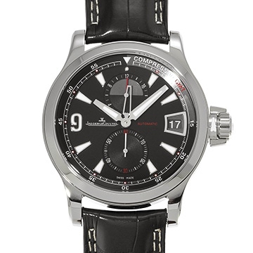 ジャガー ルクルト マスター コンプレッサー GMT Q1738471 ブラック メンズ 時計 【中古】【wristwatch】