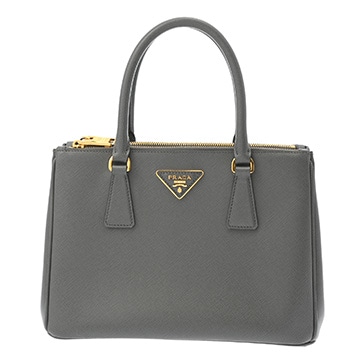 プラダ ガレリア 2WAY グレー 1BA863 サフィアーノレザー レディース バッグ 【中古】【bag】