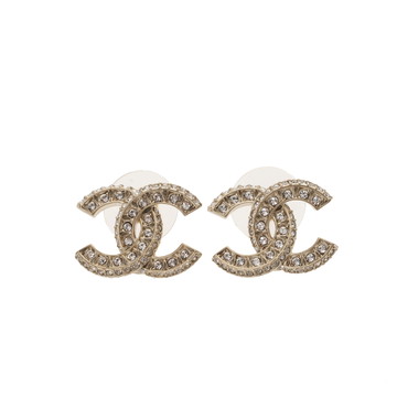 シャネル ココマーク ピアス ゴールド/ホワイト GP/ラインストーン レディース ジュエリー 【中古】【jewelry】