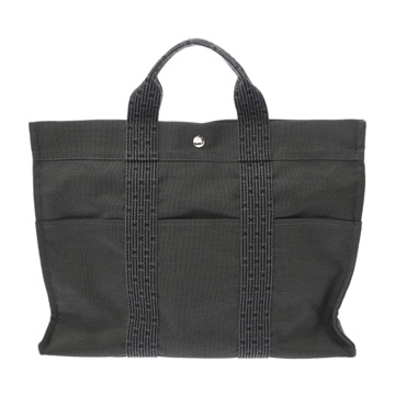 エルメス エールライン MM グレー キャンバス ユニセックス バッグ 【中古】【bag】