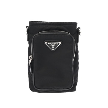プラダ スマートフォンケース Re-Nylon ブラック 2ZH155 ナイロン レディース バッグ 【中古】【bag】