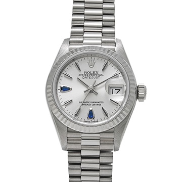 ロレックス デイトジャスト 69179 シルバー/サファイア レディース 時計 【中古】【wristwatch】