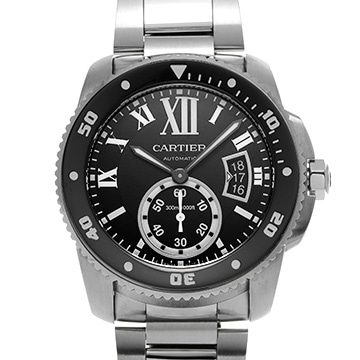 カルティエ カリブル ドゥ カルティエ ダイバー W7100057 ブラック メンズ 時計 【中古】【wristwatch】