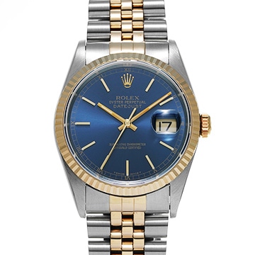 ロレックス デイトジャスト 16233 ブルー メンズ 時計 【中古】【wristwatch】
