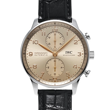 IWC ポルトギーゼ クロノグラフ IW371624 スパークリングベージュ メンズ 時計 【中古】【wristwatch】