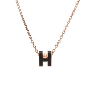 エルメス ミニ ポップ アッシュ ブラック エナメル/ローズゴールド金具 レディース ジュエリー 【中古】【jewelry】