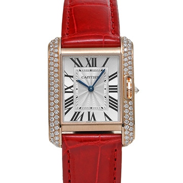 カルティエ タンクアングレーズ  WT100029 シルバー レディース 時計 【中古】【wristwatch】