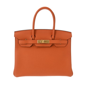 エルメス バーキン 30 オレンジ トリヨンクレマンス レディース バッグ 【中古】【bag】