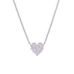 グラフ ハートシェイプ ネックレス シルバー HPN01 K18ホワイトゴールド WG レディース ジュエリー 【中古】【jewelry】