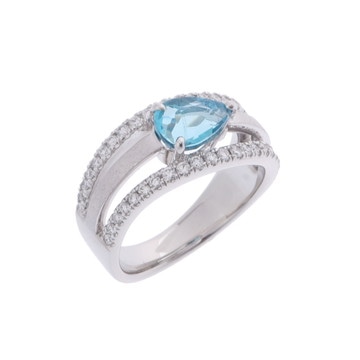 ノーブランド アパタイトリング シルバー Pt900プラチナ レディース ジュエリー 【中古】【jewelry】