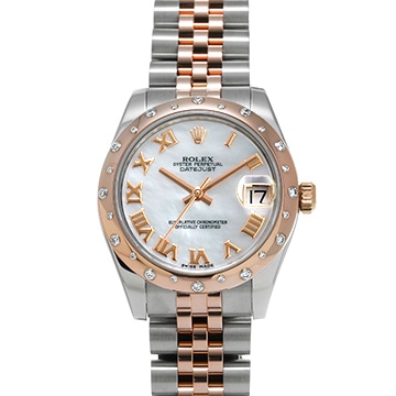ロレックス デイトジャスト 31 178341NR ホワイトシェル/ダイヤモンド ユニセックス 時計 【中古】【wristwatch】