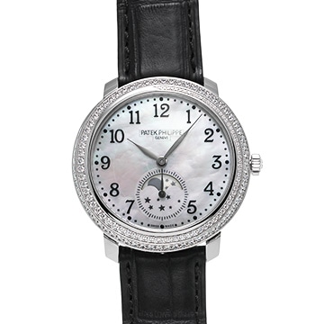 パテック フィリップ コンプリケーション ムーンフェイズ 4968G-010 ホワイトシェル レディース 時計 【中古】【wristwatch】