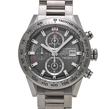 タグ ホイヤー カレラ キャリバーホイヤー01 クロノグラフ CAR208Z.BF0719 グレー メンズ 時計 【中古】【wristwatch】