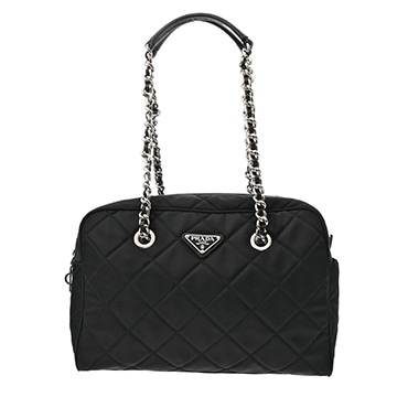 プラダ チェーントートバッグ ブラック 1BB903 ナイロン レディース バッグ 【中古】【bag】