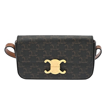 セリーヌ クロード ブラウン 194142CUZ 04LU トリオンフキャンバス/カーフスキン レディース バッグ 【中古】【bag】