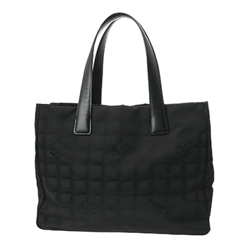 シャネル ニュートラベルライン トート MM ブラック A15991 ナイロン レディース バッグ 【中古】【bag】