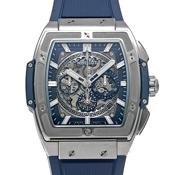 ウブロ スピリット オブ ビッグバン チタニウム ブルー 601.NX.7170.LR スケルトン メンズ 時計 【中古】【wristwatch】