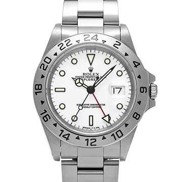 ロレックス エクスプローラーII 16570 ホワイト メンズ 時計 【中古】【wristwatch】