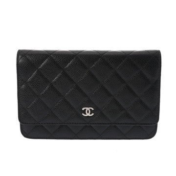 シャネル クラシック チェーンウォレット 黒 AP0250 キャビアスキン レディース バッグ 【未使用】【bag】