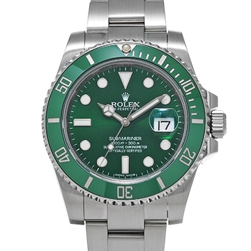 ロレックス サブマリーナ デイト 116610LV グリーン メンズ 時計 【中古】【wristwatch】