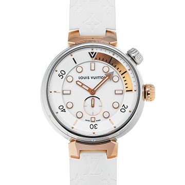 ルイ ヴィトン タンブール ストリート ダイバー QA166Z ホワイトラッカー レディース 時計 【中古】【wristwatch】