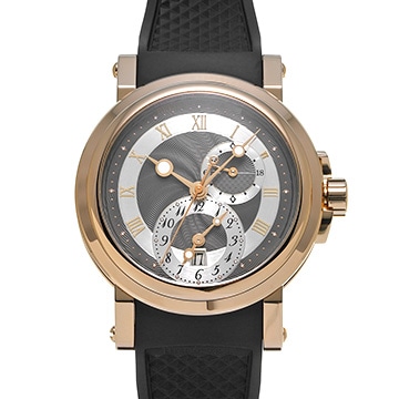 ブレゲ マリーン GMT 5857BR/Z2/5ZU グレー/シルバー メンズ 時計 【中古】【wristwatch】
