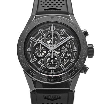 タグ ホイヤー カレラ キャリバーホイヤー01 クロノグラフ CAR2A90.FT6071 ブラック メンズ 時計 【中古】【wristwatch】