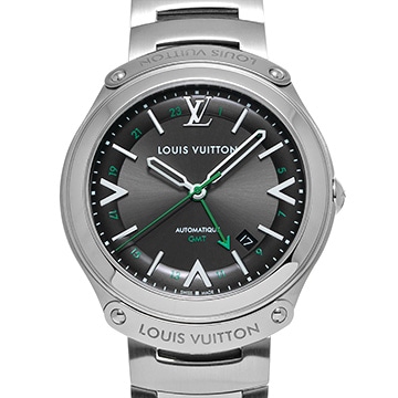 ルイ ヴィトン フィフティーファイブ GMT アントラシット Q6D300 グレー メンズ 時計 【中古】【wristwatch】
