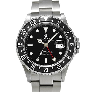 ロレックス GMTマスターII 16710 ブラック メンズ 時計 【中古】【wristwatch】