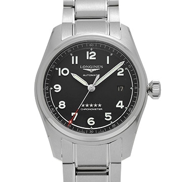 ロンジン スピリット L3.810.4.53.6 マットブラック メンズ 時計 【中古】【wristwatch】