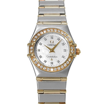オメガ コンステレーション ミニ クォーツ 1267.75 ホワイトシェル/ダイヤモンド レディース 時計 【中古】【wristwatch】