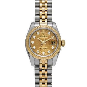 ロレックス デイトジャスト 179173G シャンパンコンピュータ/ダイヤモンド レディース 時計 【中古】【wristwatch】