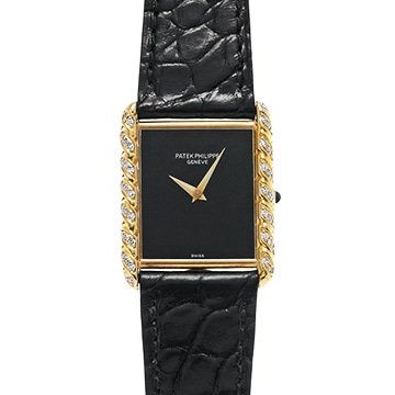 パテック フィリップ レクタングル 4385J ブラックオニキス ユニセックス 時計 【中古】【wristwatch】