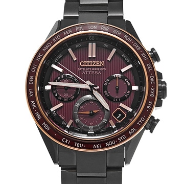 シチズン アテッサ アクトライン  CC4056-62W バーガンディ メンズ 時計 【中古】【wristwatch】