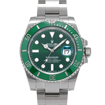 ロレックス サブマリーナ デイト 116610LV グリーン メンズ 時計 【中古】【wristwatch】