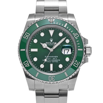 ロレックス サブマリーナ デイト 116610LV グリーン メンズ 時計 【中古】【wristwatch】