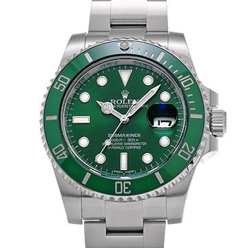 ロレックス サブマリーナ デイト 116610LV グリーン メンズ 時計 【中古】【wristwatch】