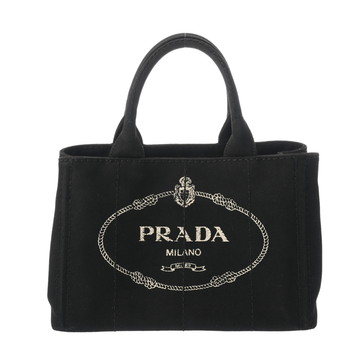 プラダ カナパトート ミニ2WAY ブラック キャンバス レディース バッグ 【中古】【bag】