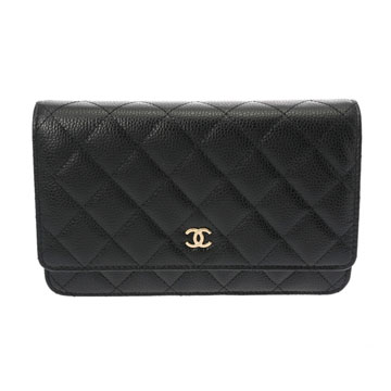 シャネル クラシック チェーンウォレット ブラック AP0250 グレインドカーフスキン レディース バッグ 【未使用】【bag】