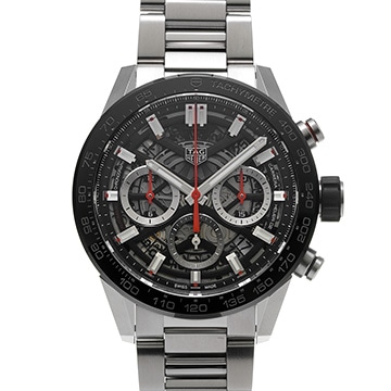 タグ ホイヤー カレラ キャリバーホイヤー02 クロノグラフ CBG2010.BA0662 ブラック メンズ 時計 【中古】【wristwatch】