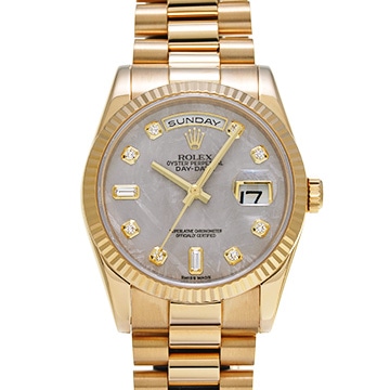 ロレックス デイデイト 118238A メテオライト/ダイヤモンド メンズ 時計 【中古】【wristwatch】