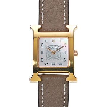 エルメス Hウォッチ HH1.202 ホワイトシェル/ダイヤモンド レディース 時計 【中古】【wristwatch】