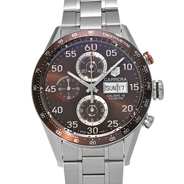 タグ ホイヤー カレラ タキメーター クロノグラフ デイデイト CV2A12.BA0796 ブラウン メンズ 時計 【中古】【wristwatch】