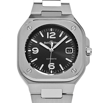 ベル＆ロス BR 05 ブラックスチール BR05A-BL-ST/SST ブラック メンズ 時計 【中古】【wristwatch】